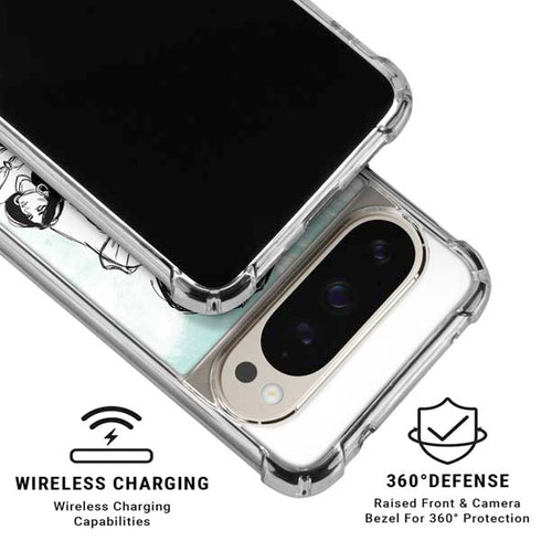 Disney Princess Jasmine Sketch Pixel 9/9 Pro Clear Case